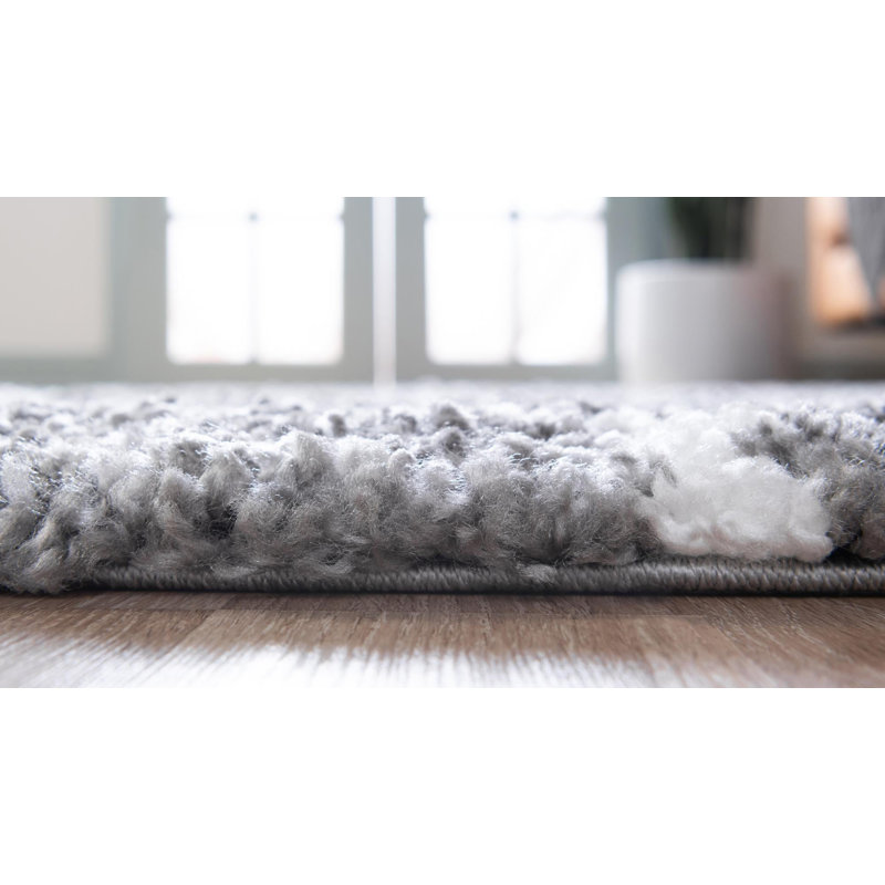 Burkart Trellis Shag Area Rug, Rectangle 122 x 183cm