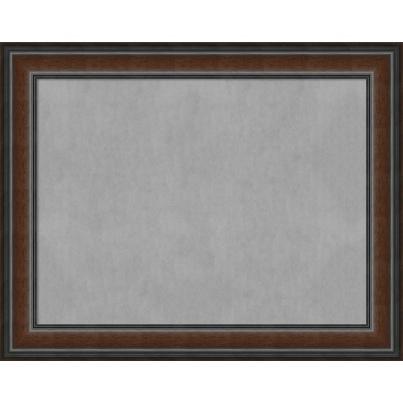 Cyprus Walnut Framed Magnetic Organization Board, 23" H x 29" W