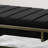 Upholstered Velvet , Black With Modern Brass Finish - Minimalist Look, Metal Frame, 25 In Width, 16 Height Bench Style, Height, Width