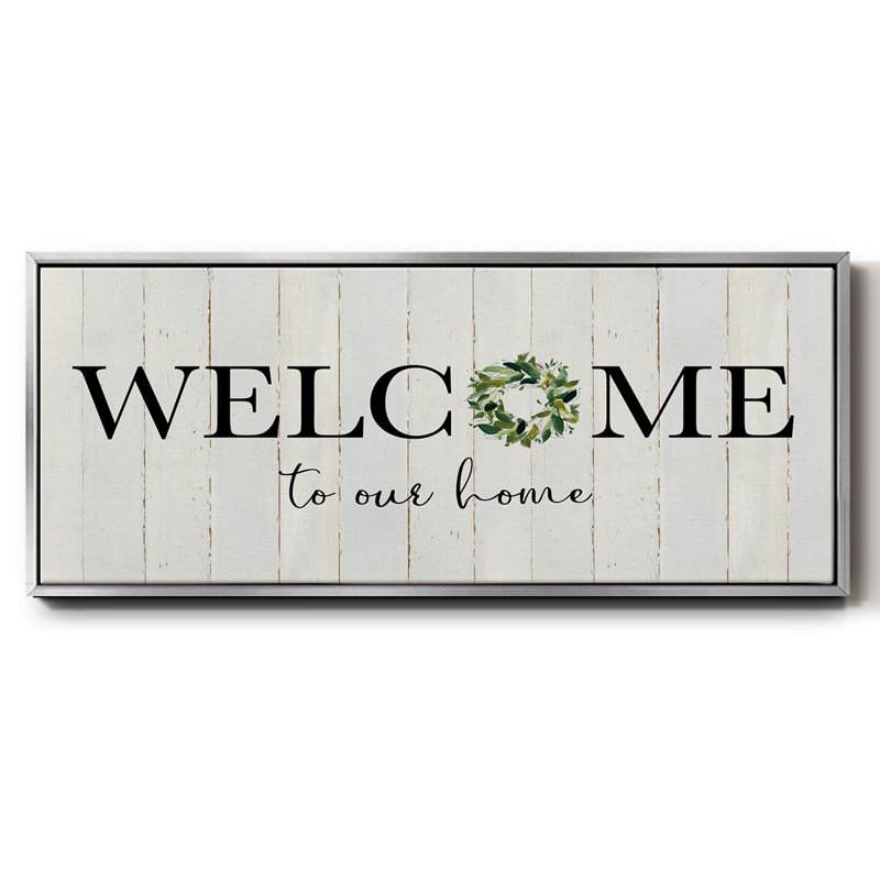 Welcome to Our Home - Toile encadrée, H 20 po x l 50 po