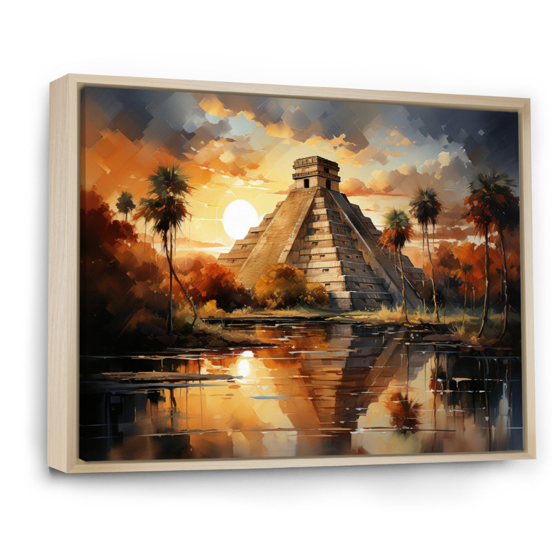 Coucher de soleil au Mexique à Chichen Itza I - Mexique, impressions sur toile, H 12 po x l 20 po x P 1 po