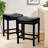 24 inch Counter Height Bar Stools, Upholstered Modern Kitchen Barstools with Metal Base, PU Leather Saddle Stools for Kitchen Island-1236545581-1236545583