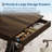 Modern 71-Inch Dining Table for 6-8, Large Rectangular Kitchen Table with 2 Storage Drawers, Sturdy Double C-Shaped Metal Base, 6ft Wood Table-366486806