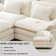 Arale 86'' Wide Comfy Cloud Couch Sectional Loveseat Sofa with Ottoman