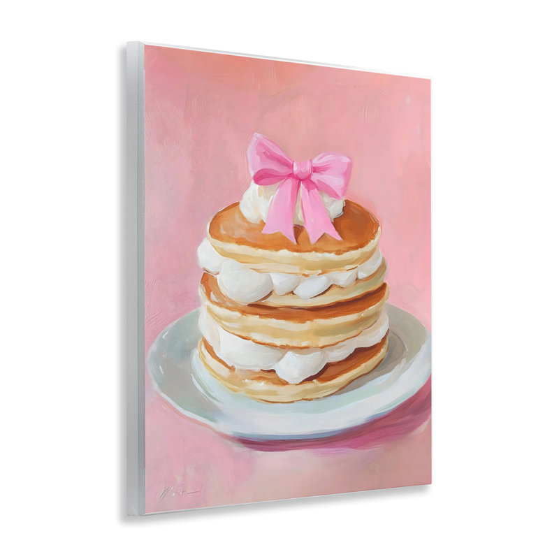 Plaque murale Coquette Pancakes avec crème fouettée, design par The Prints Vibe