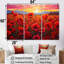 «Red Crimson Bloom Garden Serenade», ensemble d'art sur toile-1648398199-1648398203