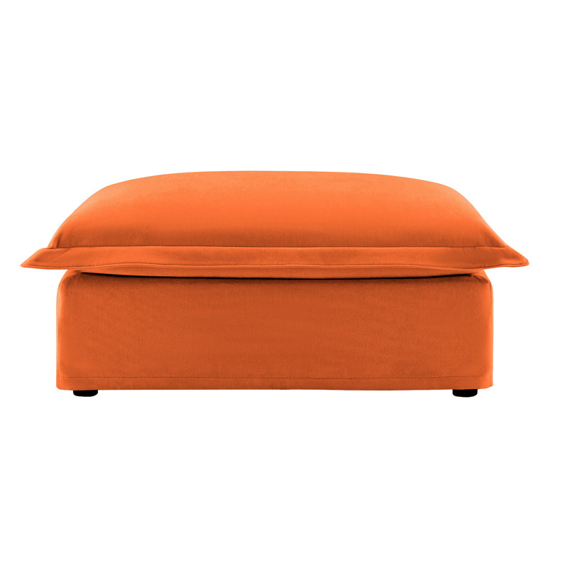 Orange avec design élégant, chenille respirante, coussins à haut dossier et coussins en mousse à densité de confort