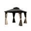 Pavillon de jardin en aluminium 8 pi x, toit en acier galvanisé, brun