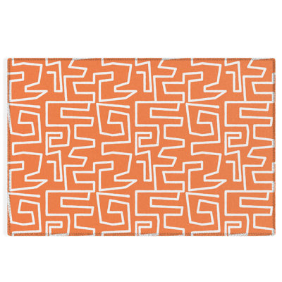 Tapis d'extérieur Labyrinth Orange By Mirimo