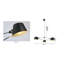 Yancy 3-Light Black Iron Chandelier with Aluminum Shades