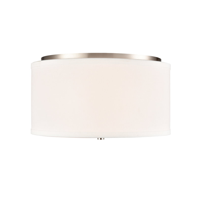 Plafonnier encastré 2 lumières Halima, Nickel brossé