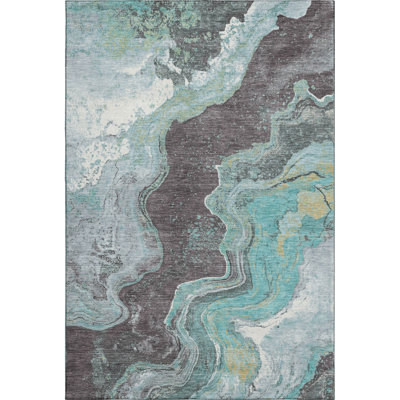 Premium Machine Washable Jakiyra AMF1907 Abstract Rug