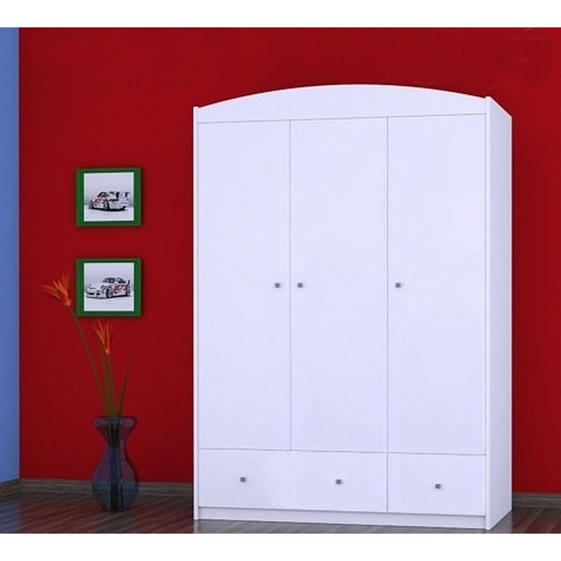 Ornelas 3 Door Wardrobe, White