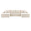4 Seater Corduroy Sectional-1429252630