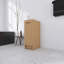 Armoire de rangement autoportante 12 po, portes à fermeture douce, chêne clair