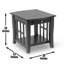Style classique avec finition ébène - Tables d'appoint abordables - Tablettes inférieures, extrémités en treillis élégantes
