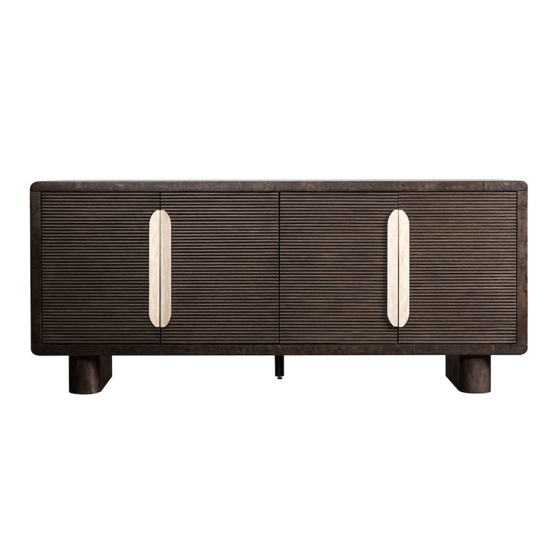 Creighton 74" Sideboard Medium Cinder Wood Finish