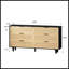 Armoire de rangement 59,6 po à 6 tiroirs avec tiroir en rotin-1020442519