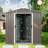 8ft X 4ft Metal Shed With Galvanized Structure, Gray Outlook Foundation Cover,-118823224