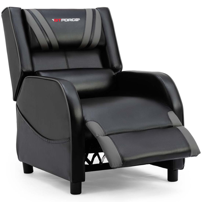 69cm Wide Faux Leather Standard Recliner, Blue