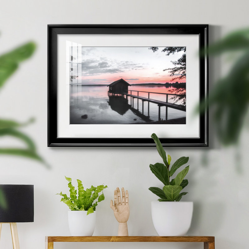 «Sunset Sunset» - Photographie de cadre photo, H 30,5 po x l 42,5 po x P 1,5 po, Noir