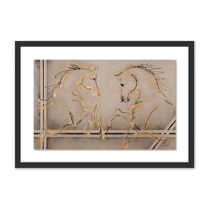 Greeting Print by Donna Bernstein, Natural, 33" H x 48" W x 2.5" D