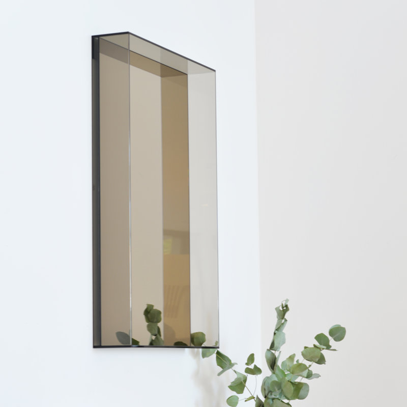 Lucent Rectangle Glass Wall Mirror, 29.53" x 20.87", Bronze