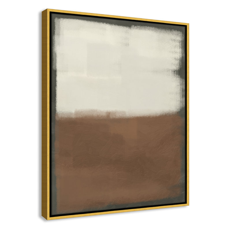 Coronado Alabaster Burst 2 - reproduction sur toile avec cadre flottant, Or, H 29,5 po x l 23,5 po x P 2 po