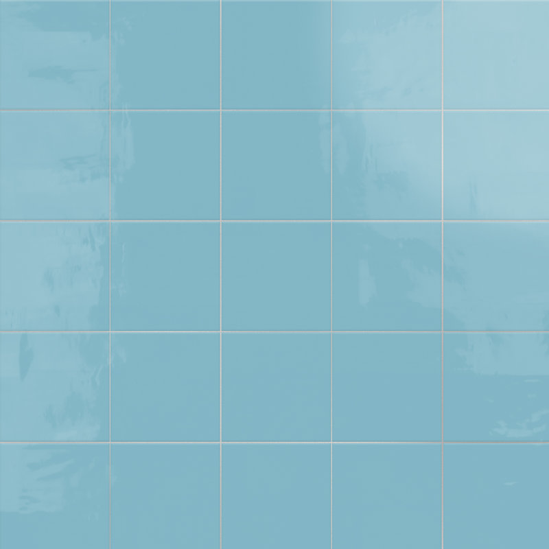 Monocolor 7-7/8 In. X 7-7/8 In. Ceramic Floor And Wall Tile, Blue
