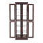 Étagère en cerisier foncé avec éclairage sophistiqué et porte silencieuse - armoire vitrée 86,72 lb Profond-100509369