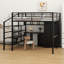 Lit mezzanine double pleine grandeur - Ensemble de table et garde-robe inclus