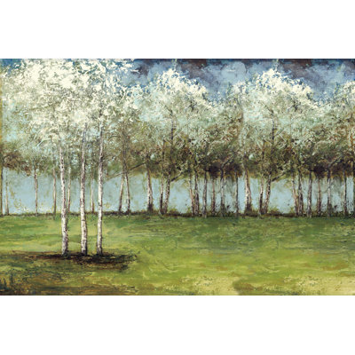 Soft Birches - Wrapped Canvas Painting