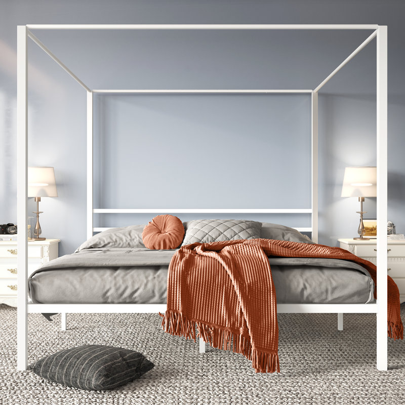 Kyvin Canopy Bed, White, King