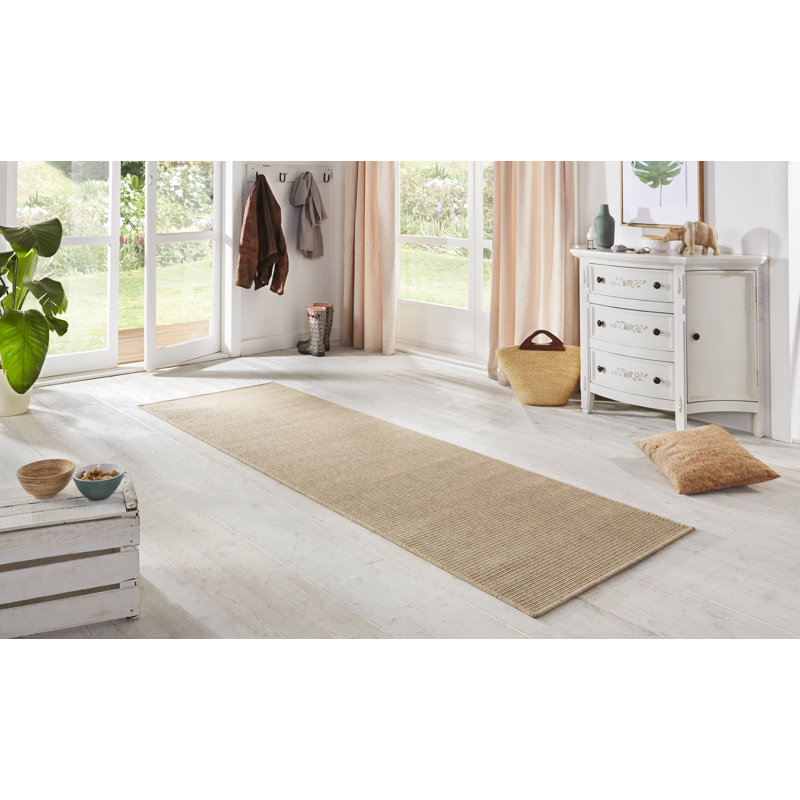 Nature Flatweave Natural Beige Rug, Runner 80 x 250cm