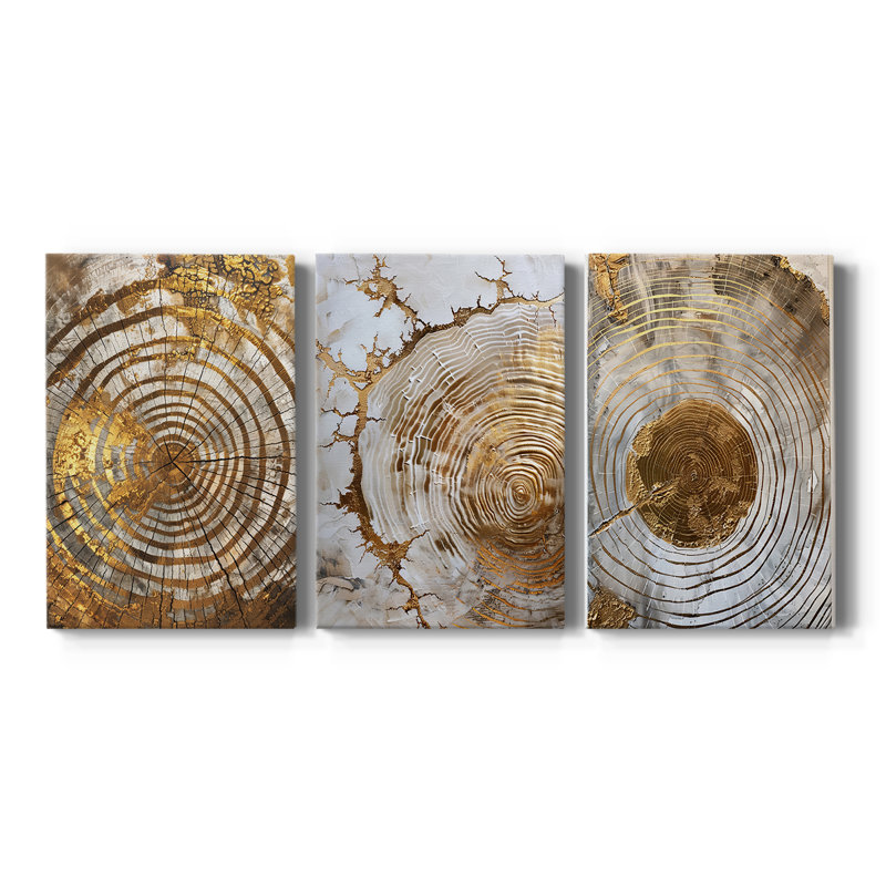 ABSTRACT Series Cxxviii - Toile tendue sur mesure - 3 pièces, H 48 po x l 96 po