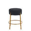 24 po de hauteur, tabourets de bar ronds, ensemble de 2 - Tabourets de salle à manger rembourrés contemporains pour cuisines, cafés et bars - comprend des pieds de support robustes