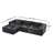 107" Compressed Sectional Sofas(Black)-231545650