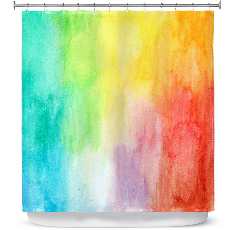 Rideau de douche simple en arc-en-ciel artsy