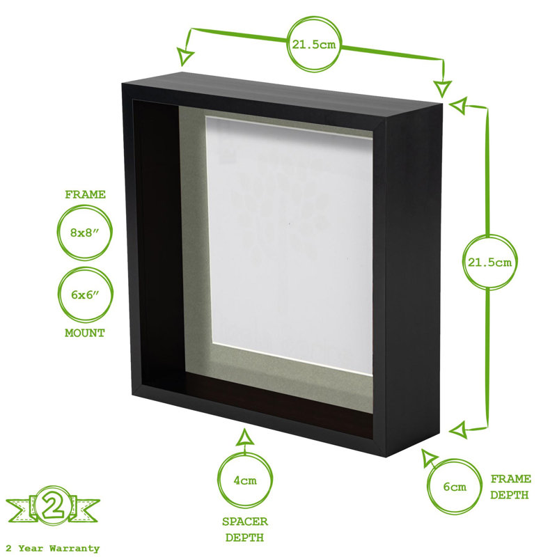 Plastic Box Frame in Grey, 5" x 5"