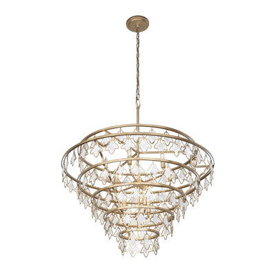 Fleur 10-Light Chandelier - French Gold