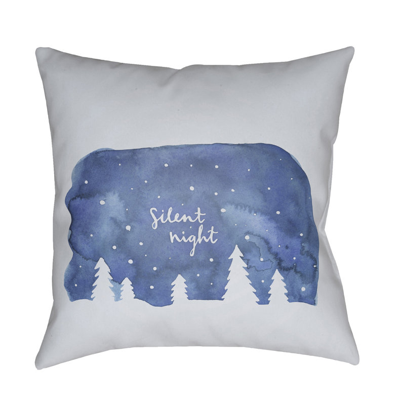 Silent Night Indoor/outdoor Throw Pillow, 20" H x 20" W x 4" D