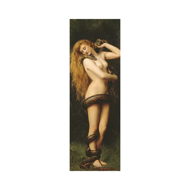 Lilith by John Collier - Wrapped Canvas Panoramic Painting, 30.48 cm H x 91.44 cm W x 1.91 cm D