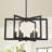 6 - Light Farmhouse Geometric Candle-Style Square / Rectangle Lantern Chandelier-2139938898-2126568595