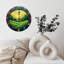 Horloge murale artistique avec paysage vibrant
