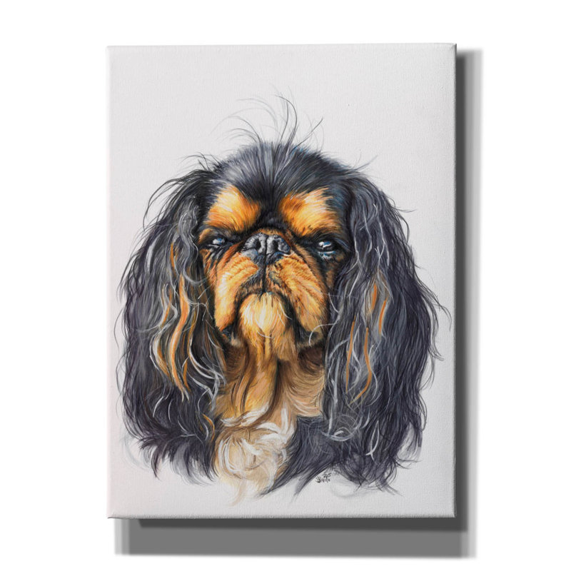 «King Charles Spaniel» par Barbara Keith, art mural sur toile, H 54 po x l 40 po x P 1,5 po
