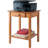 Solid Beech Wood Printer And End Table With Drawer And Lower Shelf, Classic Design For Home Or Office