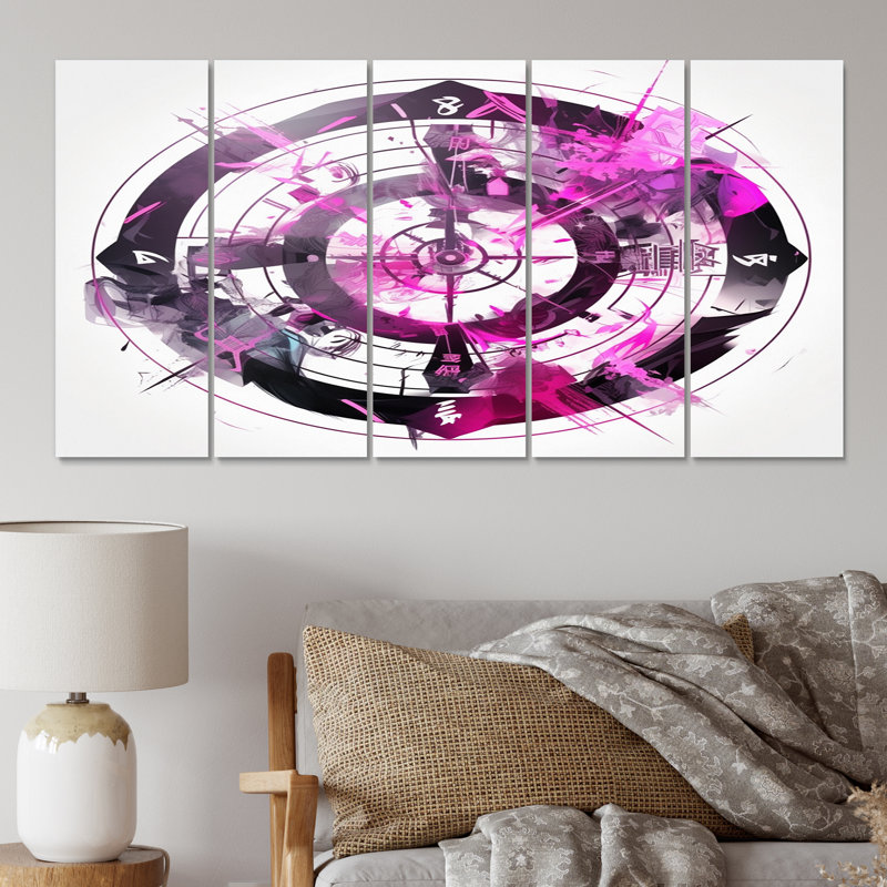 Troisième œil, symbole de chakra I - décoration murale Christianisme - 5 panneaux égaux
