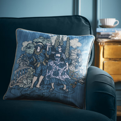 Laurence Llewelyn-Bowen Tuscan Toile Cushion Blue