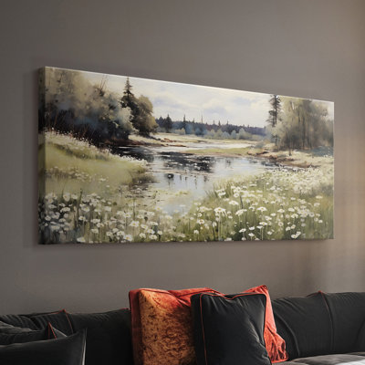 Paysage, série III - III - Toile tendue avec châssis - Prêt à accrocher