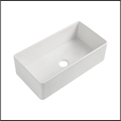36" L X 20" W Farmhouse Kitchen Sink With Grid And Strainer